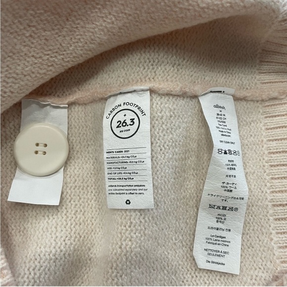 NWT Allbirds Pink Aspen Cardi Merino Wool Oversized Cardigan - Picture 4 of 10